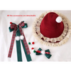 Lace Bow Christmas Hat