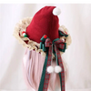 Lace Bow Christmas Hat