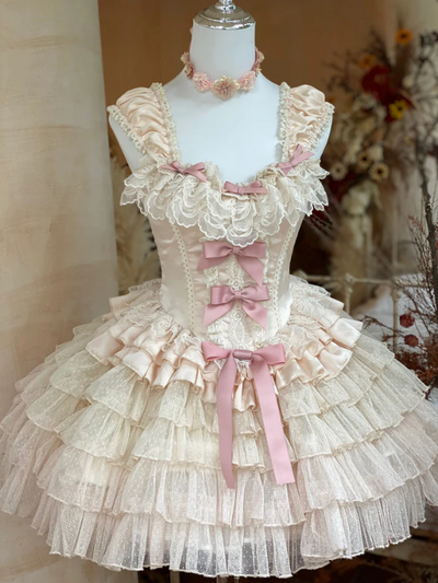 Light Pink Marie Antoinette Style Short Dress