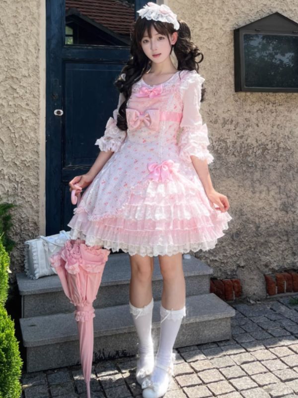 Light Pink Floral Lolita Dress