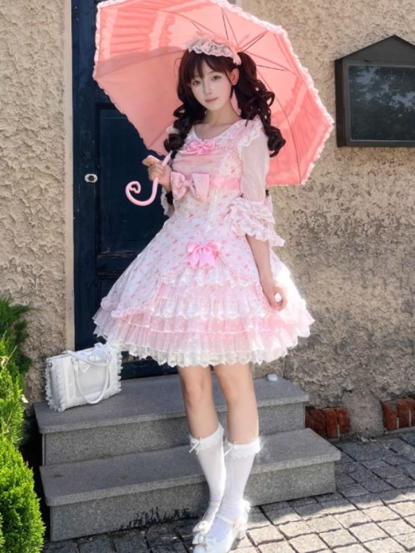 Light Pink Floral Lolita Dress