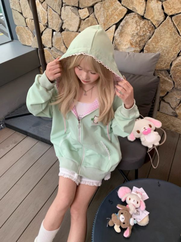 Lucky Clover Kitten Hooded Jacket