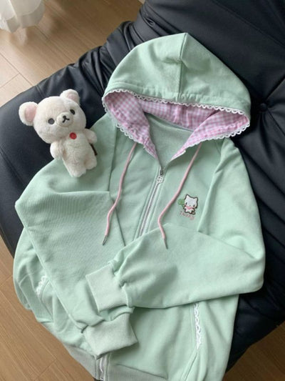 Lucky Clover Kitten Hooded Jacket