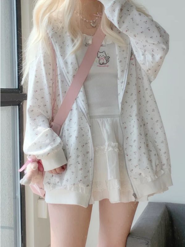 Meow Kitty Cottage Hooded Jacket