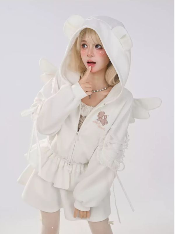 Milk Angel Bear Sweat Jacket