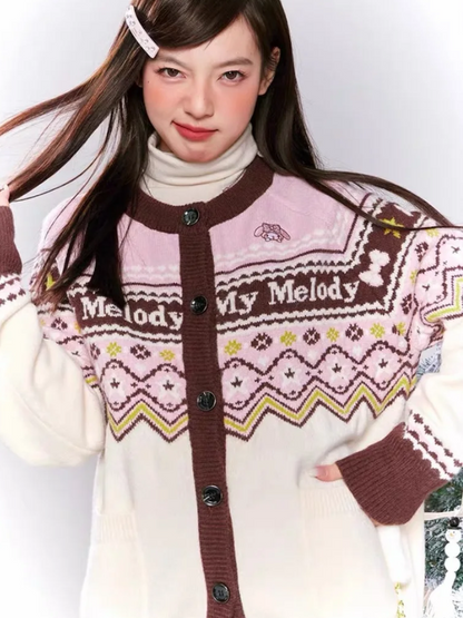 My Melody Embroidery Cardigan