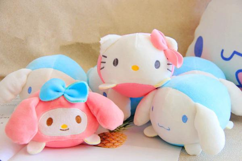 My melody and Cinnamoroll dolls