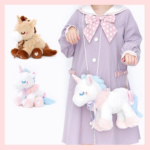 Cute Plush Unicorn Shoulder Bag
