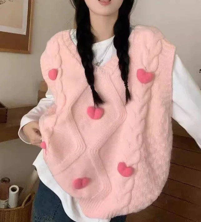 pink Love Heart Shirt /Vest