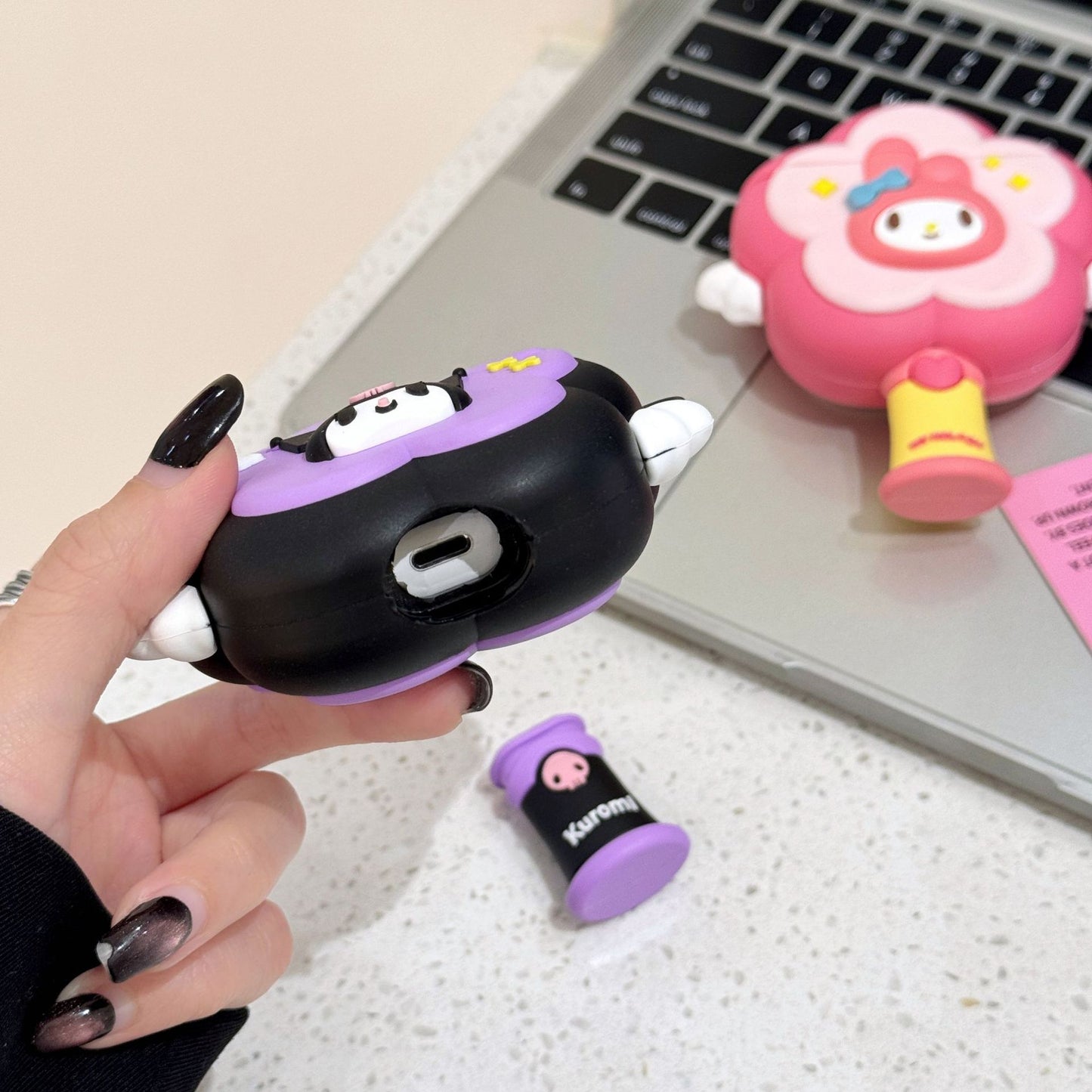 Kuromi and My Melody Magic Wand AirPods Case
