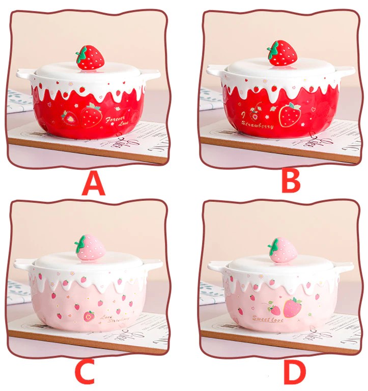 Kawaii Strawberry Bowl