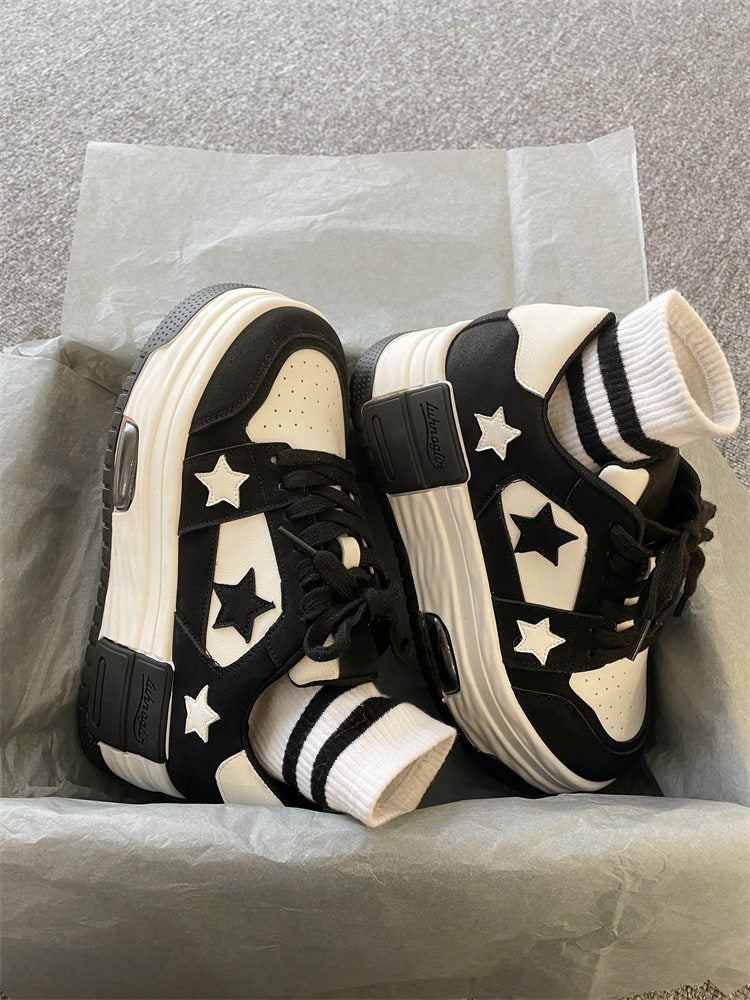 Dark High Heel Sneakers