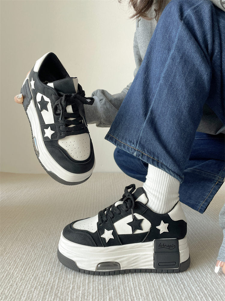 Dark High Heel Sneakers