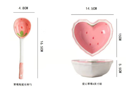 Lovely Strawberry Bowl and Spoon
