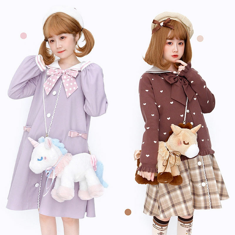 Cute Plush Unicorn Shoulder Bag