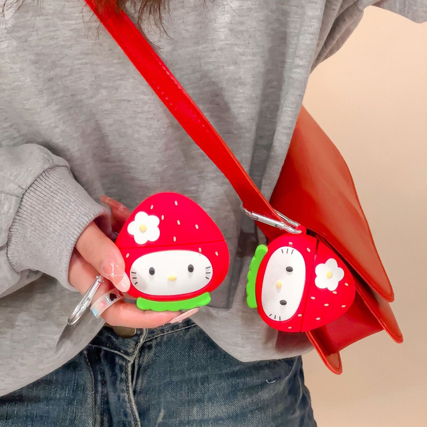 Hello Kitty Strawberry Kawaii AirPods Case