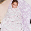 LoveShackFancy Teddy Bow Blanket – Purple