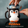 Pebbles the Penguin ice cream pint holder, cute and functional.