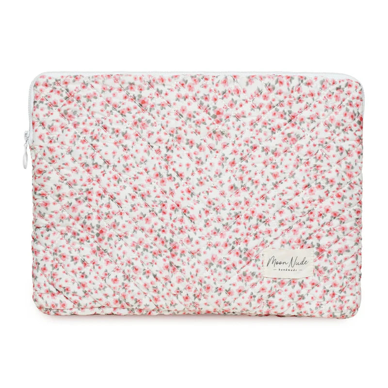 Peony Floral Quilted Laptop Sleeve