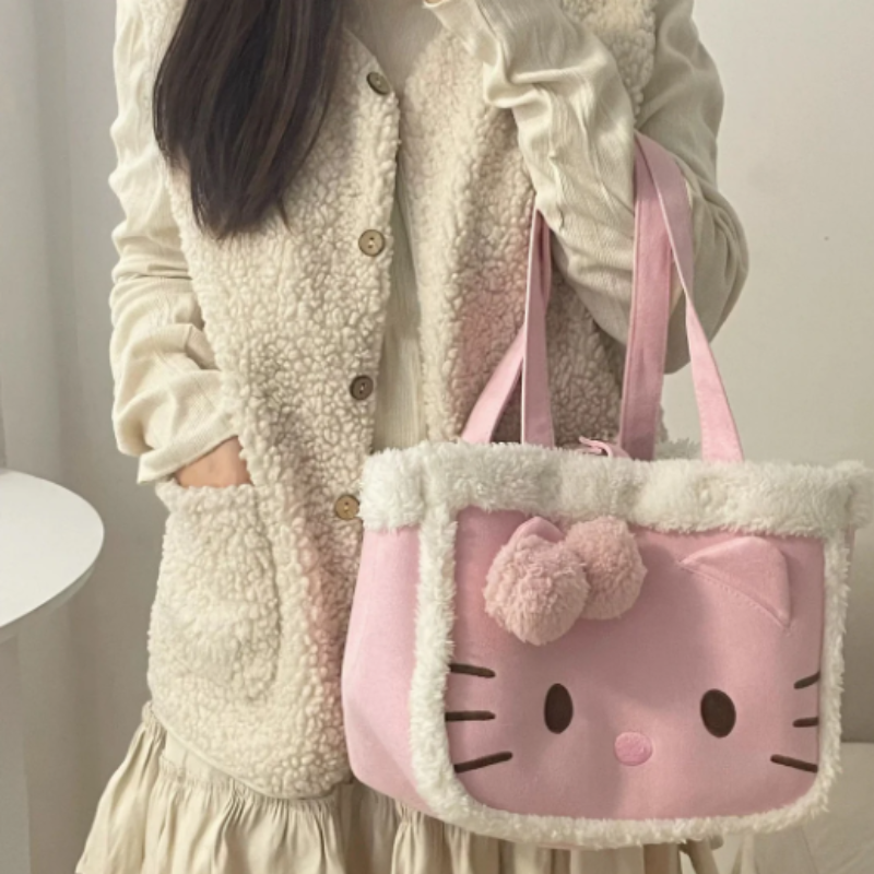 Plush Kitty Bag – Pink