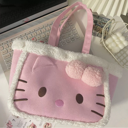Plush Kitty Bag – Pink