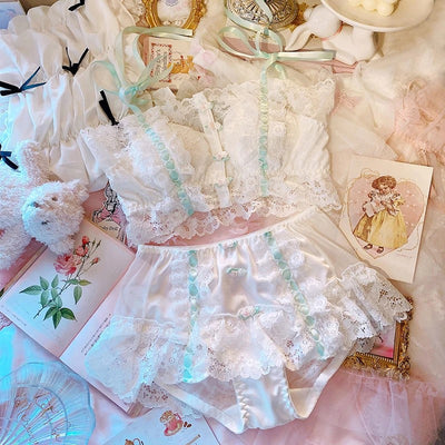 Lolita Lace Underwear Suit, featuring delicate lace details for a sweet and elegant look with a touch of vintage charm.