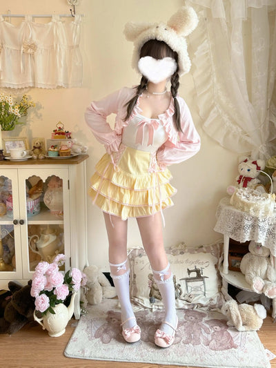 Vintage Layer Ruffle Skirt