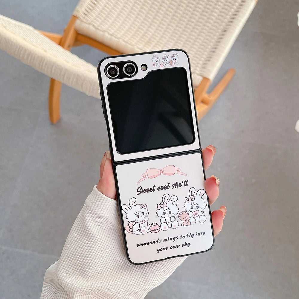 Cute Bunny Phone Case with Pendant For Samsung