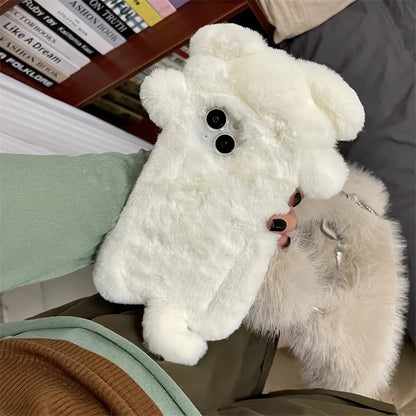 Fur Fuzzy Dog Phone Case For iPhone