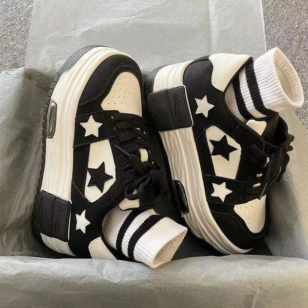 Dark High Heel Sneakers