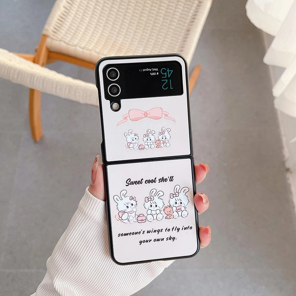 Cute Bunny Phone Case with Pendant For Samsung
