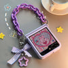 Purple Silicone Phone Case With Pendant