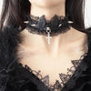 Dark Necklace With Angel Wings