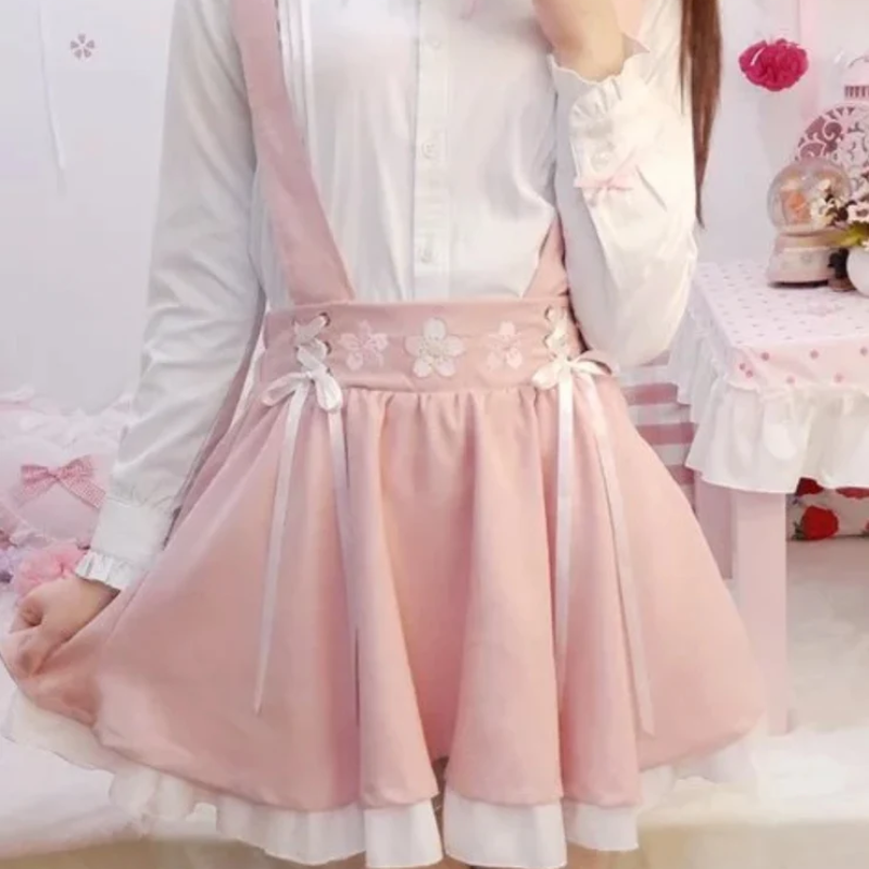 Sakura Suspender Skirt
