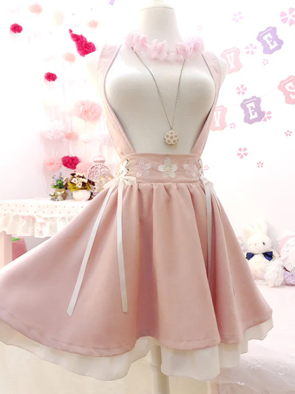 Sakura Suspender Skirt