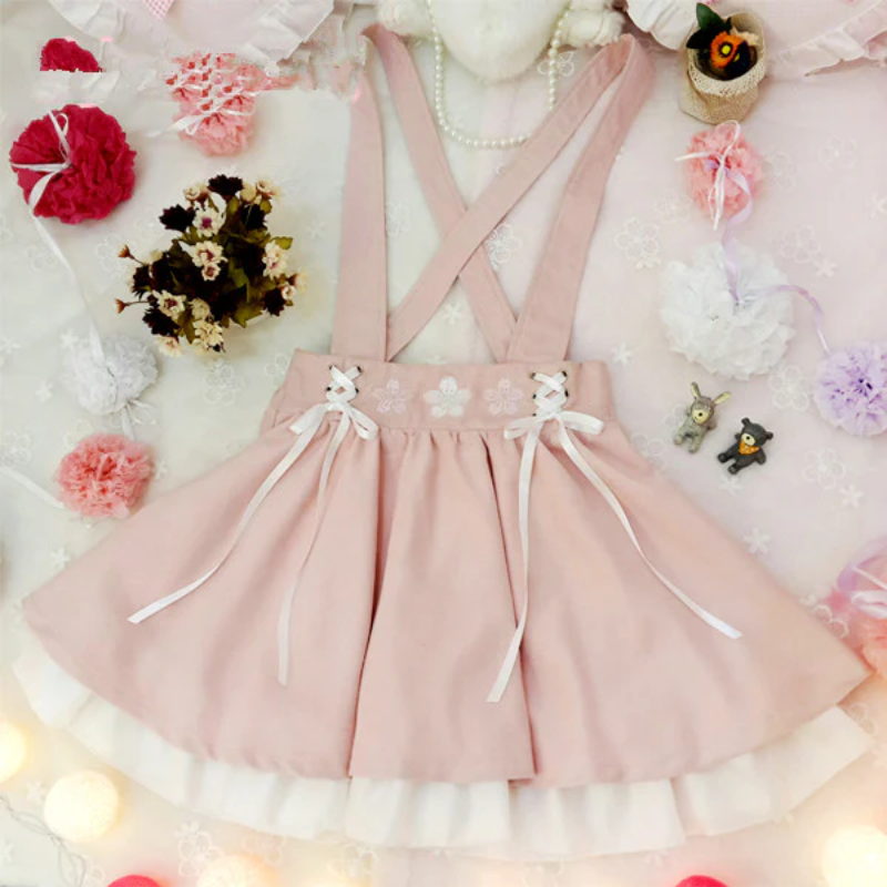 Sakura Suspender Skirt