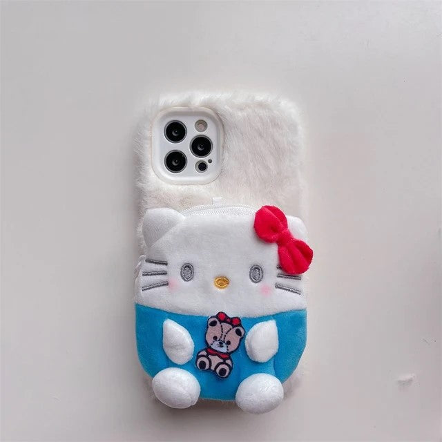Cute Sanrio Plush Phone Case For iPhone