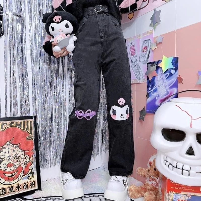 Sanrio Kuromi Black Jeans
