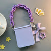 Purple Silicone Phone Case With Pendant