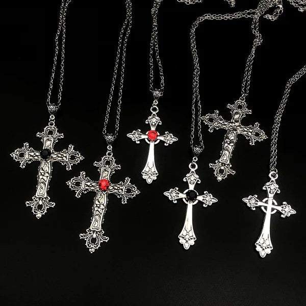 Mystical Cross Earring and Necklace Set