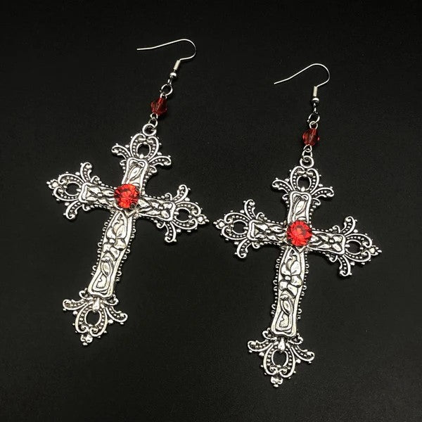 Mystical Cross Earring and Necklace Set