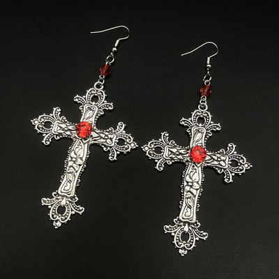 Mystical Cross Earring and Necklace Set