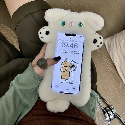 Fur Fuzzy Dog Phone Case For iPhone