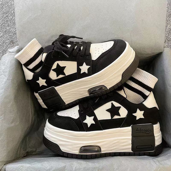 Dark High Heel Sneakers