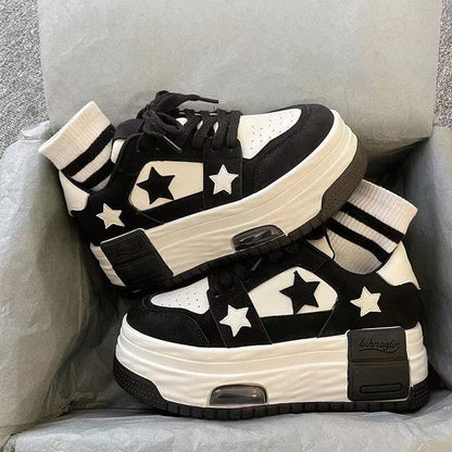 Dark High Heel Sneakers