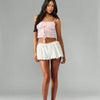Short Cami Top with Eyelet Embroidery and Adjustable Straps