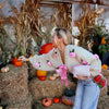 Cozy women’s cardigan in thick knit with embroidered roses