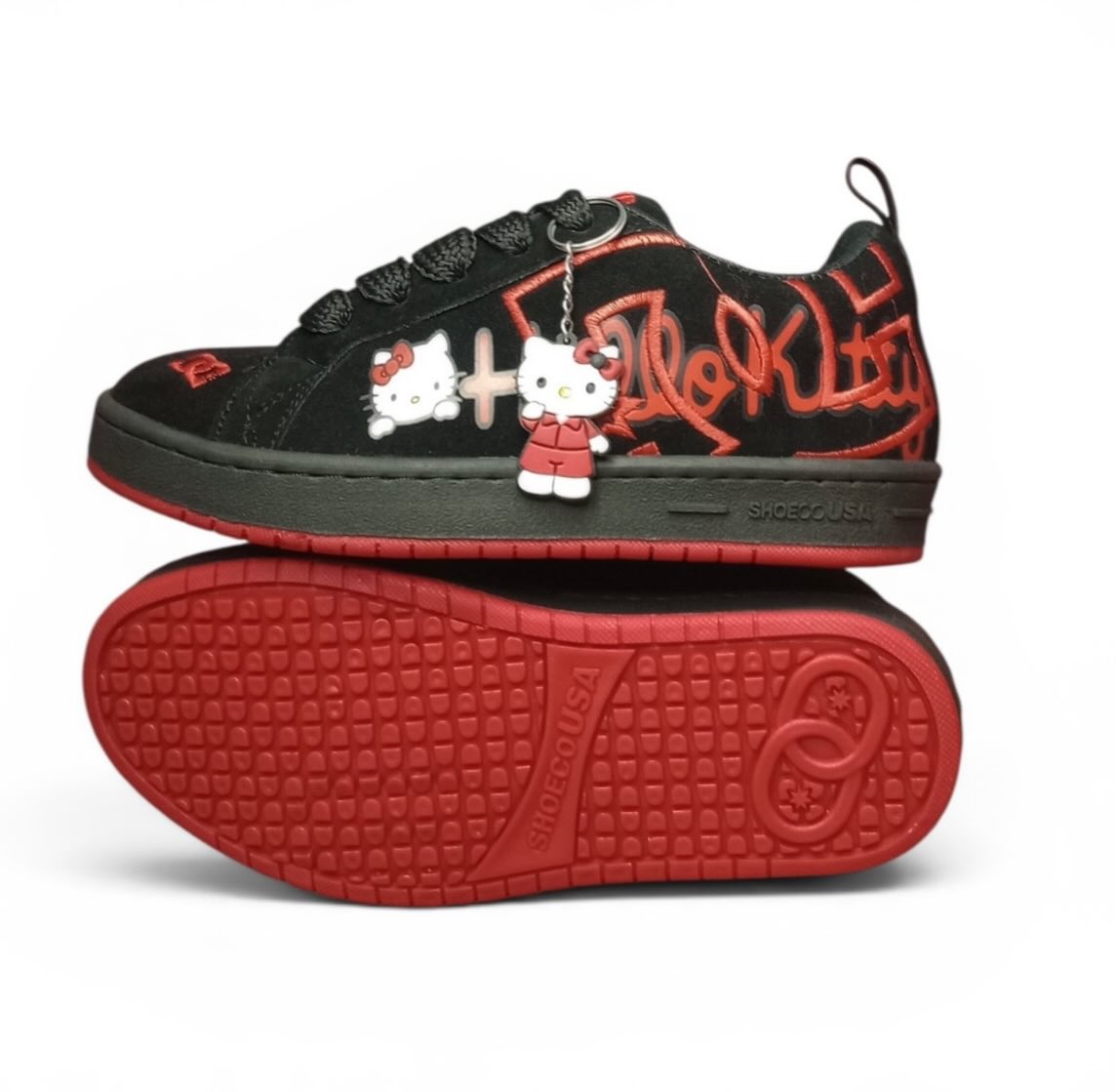 Black & Red Cute Character Shoes