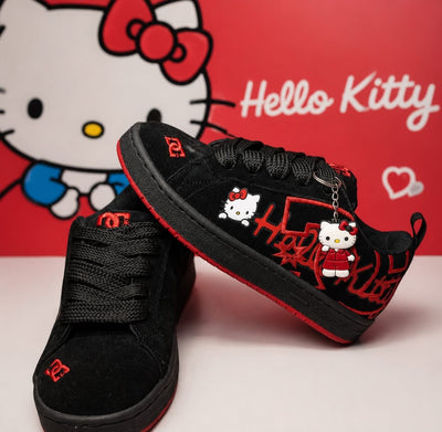 Black & Red Cute Character Shoes