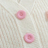 Soft Girl Kawaii Cardigan with Pastel Pink Bow